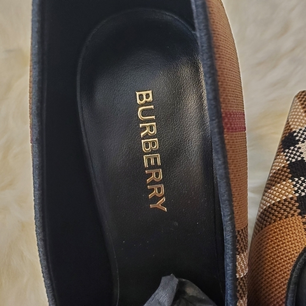 Burberry Ally 85mm Woven Check Pumps sz. 7 - Picture 8 of 13